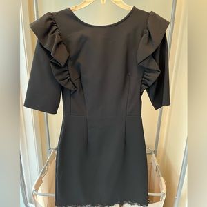Zara black mini dress with tie bow in the back